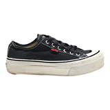 LEVI'S Platform Trainers Black Canvas Womens UK 5