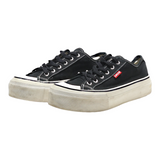 LEVI'S Platform Trainers Black Canvas Womens UK 5