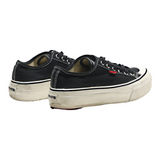 LEVI'S Platform Trainers Black Canvas Womens UK 5