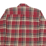 FIELD & STREAM Mens Red & Cream Check Shirt XL Cotton Blend Casual Button