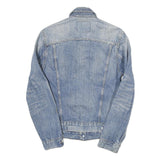LEVI'S Mens Blue Denim Jacket S Cotton Blend Button Closure Classic Fit Casual