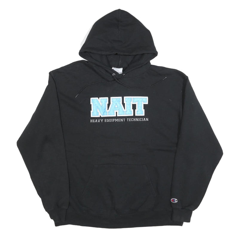 CHAMPION Mens Black Hoodie XL NAIT Heavy Equipment Technician Pullover
