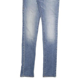TRUE RELIGION Mens Slim Blue Denim Light W29 L33 Zip Pockets Cotton Blend Jeans