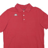 KAPPA Mens Red Polo Shirt Short Sleeve Cotton Blend M Casual Sports Logo