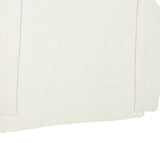 CALVIN KLEIN Womens White Plain Cotton Blend Jumper Crew Neck Basic Knit M