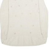 ALF Womens Cream Jumper Floral Embroidered Crew Neck Basic Knit S Stylish