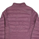 FILA Womens Maroon Quilted Jacket L Polyester Blend Zip Casual Lightweight Sport