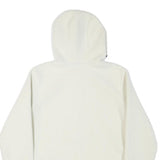 CRANE Mens White Hoodie M Full Zip Warm Fleece Jacket Casual Outerwear