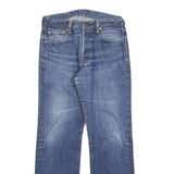 LEVI'S Mens Blue Regular Straight Denim Medium W28 L28 Cotton Blend Button Jeans