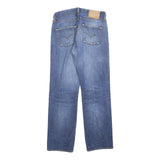 LEVI'S Mens Blue Regular Straight Denim Medium W28 L28 Cotton Blend Button Jeans