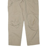 BAILOS Mens Cotton Blend Beige Relaxed Straight Trousers W35 L31 Cargo Pockets