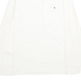 TOMMY HILFIGER Womens White Long Sleeve Plain L Cotton Blend Polo Shirt