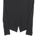 PINKO Womens Black Tailored Jacket UK 10 Polyester Blend Button Closure Plain