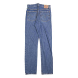 LEVI'S 501 Womens Jeans Blue Regular Straight Denim Medium W27 L32 Distressed