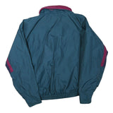 COLUMBIA Mens Blue & Burgundy Outdoor Jacket 2XL Polyester Blend Zip Windbreaker