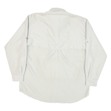ANDERSON GEOFF Mens Cream L Cotton Blend Casual Button-Down Shirt Long Sleeve