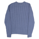 CHAPS Mens Blue Patterned Cotton Jumper Crew Neck Basic Knit S Classic Style