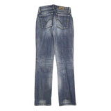 LEVI'S 470 Womens Jeans Blue Slim Straight Denim Medium W28 L34 Zip Closure