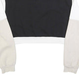 H&M Womens Black & Cream USA United Half Zip Sweatshirt S Colourblock Cropped