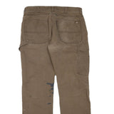 DICKIES Womens Cotton Blend Beige Workwear Regular Straight Trousers W34 L32