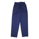 JACKSPORT Mens Cotton Blend Navy Regular Fit Straight Leg Trousers W26 L30 Smart