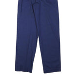 JACKSPORT Mens Cotton Blend Navy Regular Fit Straight Leg Trousers W26 L30 Smart