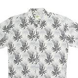 WD & JUNIOR Mens White & Black Pattern Cotton Shirt XL Casual Summer Short