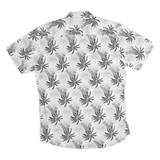 WD & JUNIOR Mens White & Black Pattern Cotton Shirt XL Casual Summer Short