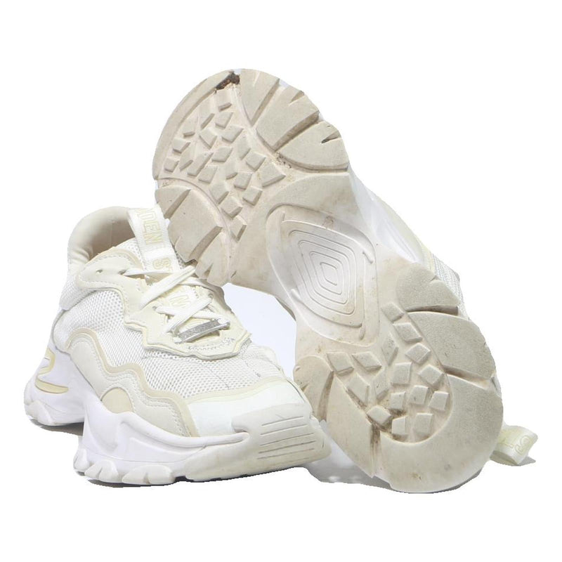 STEVE MADDEN Womens Chunky Sneaker White & Cream Synthetic UK 7 Fashion Trainers