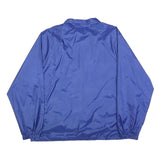 ATHLETECH Mens Blue Button Jacket L Polyester Blend Plain Lightweight Sport