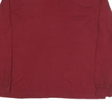 POLO RALPH LAUREN Mens Red Long Sleeve Crew Neck T-Shirt L Cotton Blend Classic