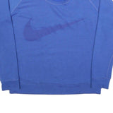 NIKE Womens Blue Sweatshirt Crew Neck M Cotton Blend Lightweight Sportswear