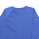 NIKE Womens Blue Sweatshirt Crew Neck M Cotton Blend Lightweight Sportswear