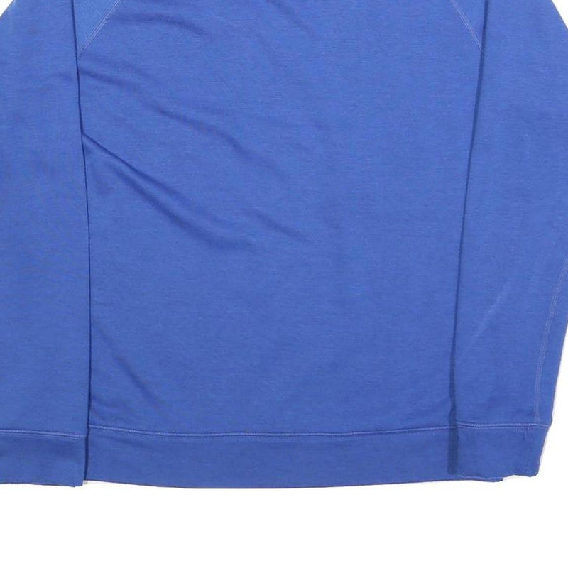 NIKE Womens Blue Sweatshirt Crew Neck M Cotton Blend Lightweight Sportswear