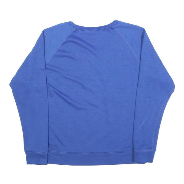 NIKE Womens Blue Sweatshirt Crew Neck M Cotton Blend Lightweight Sportswear