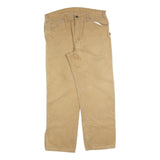 DICKIES Mens Regular Fit Workwear Jeans Beige Denim W36 L30 Heavy Duty Zip