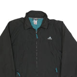 ADIDAS Mens Black Polyester Blend Track Jacket L Zip Athletic Leisure Sports