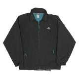 ADIDAS Mens Black Polyester Blend Track Jacket L Zip Athletic Leisure Sports