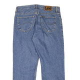 LEE Mens Regular Fit Blue Denim Jeans W34 L27 Cotton Blend Zip Classic Straight
