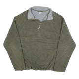 PRO SPIRIT Mens Green Pullover Polyester Blend Jumper XL Outdoor Casual Half Zip