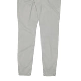 GAS Womens Slim Grey Cotton Blend Zip Trousers W30 L32 Casual Everyday Wear