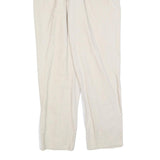 SPENGLER Womens Linen Blend Cream Regular Leg Trousers W30 L34 Classic Zip