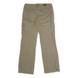 Womens Cotton Blend Beige Regular Fit Cargo Trousers W32 L31 Button Closure