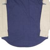 EXPRESS RIDER Mens Beige & Blue Western Shirt L Cotton Blend Casual Button-Up