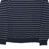 TOMMY HILFIGER Mens Navy Blue Striped Plain Crew Neck Basic Knit Jumper XL