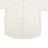 WRANGLER Mens White Classic Cotton Shirt L Button Pocket Casual Summer