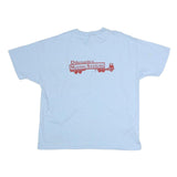 HANES Mens Blue XL T-Shirt Short Sleeve Crew Neck Brand Logo Casual Cotton Blend