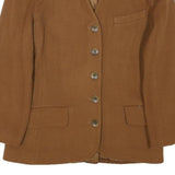 SERGIO D'ANDREA Womens Brown Wool Blend Classic Jacket M Button Plain Elegant