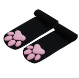 Anyfootwear 1 Pair Black Free Size Women High Socks 3D Cat Claw Design Thigh High Stockings Long Compression Socks Fashion Lingerie Socks