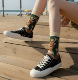 Anyfootwear 3 Pairs Women’s Cartoon Holiday Cotton Socks Funny Gift Party